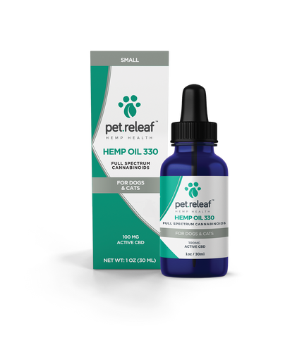 Pet Releaf Hemp Oil 330 for Dogs & Cats